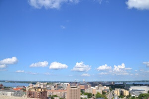 View of Madison and sky above