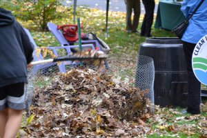 Leaf composting