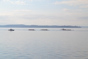 Rowing on Lake Mendota - rowers