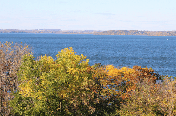 Lake and fall colors