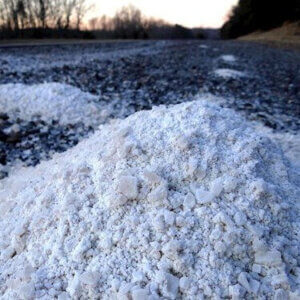 Salt Pile on Road