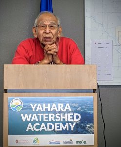 Andy Thundercloud, Ho-Chunk Elder speaks at Yahara Watershed Academy