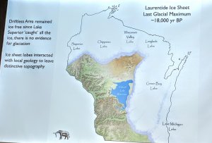 Laurentide Ice Sheet map in Wisconsin