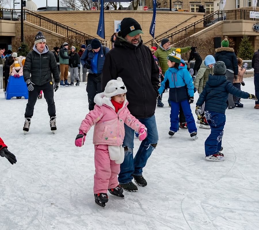 Skating at The Edgewater at the 2026 Frozen Assets Festival