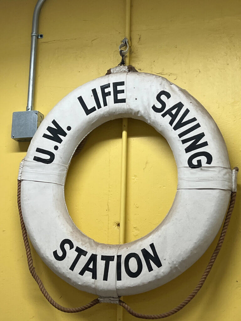 UW Lifesaving Station life preserver