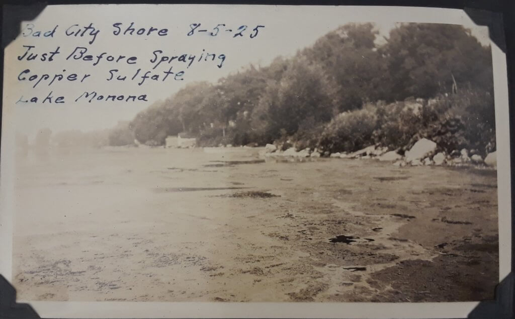 Lake Monona 1925 just before spraying copper sulfate