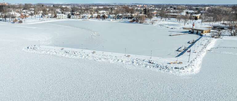 Ice on Lake Mendota on January 15, 2024, courtesy Robert Bertera