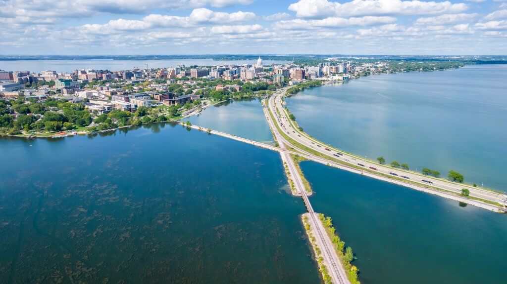 John Nolen Drive and Lake Monona